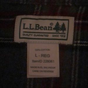 EUC flannel LL Bean